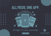 Meds Straight To Your Doorstep Postcard