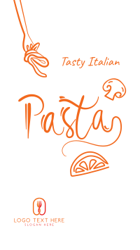 Italian Pasta Script Text Facebook Story