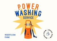Power Washing Service Postcard