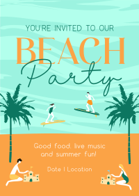 It's a Beachy Party Poster