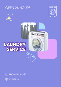 24 Hours Laundry Service Flyer