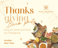 Thanksgiving Block Party Facebook Post
