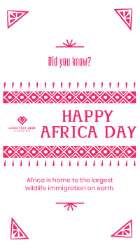 Decorative Africa Day Facebook Story