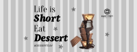 Dessert Life Quote Facebook Cover Image Preview