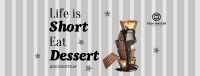 Dessert Life Quote Facebook Cover Image Preview