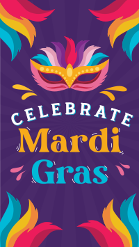 Celebrate Mardi Gras Instagram Story