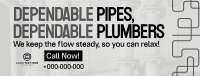 Modern Plumbing Services Facebook Cover Image Preview