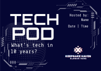 Technology Podcast Session Postcard Image Preview