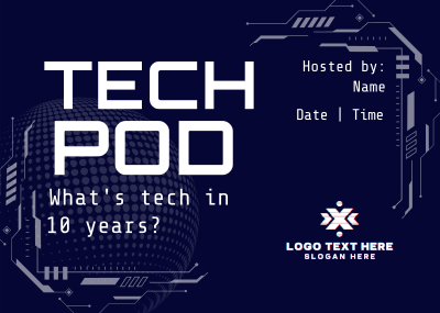 Technology Podcast Session Postcard Image Preview