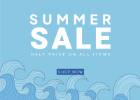 Summer Waves Sale Postcard