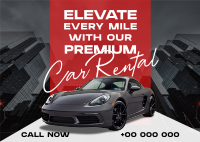 Modern Premium Car Rental Postcard