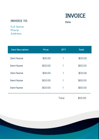 Investor Invoice example 3