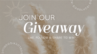 Aesthetic Giveaway Promo Facebook Event Cover Design