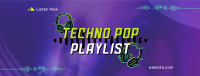 Techno Pop Music Facebook Cover