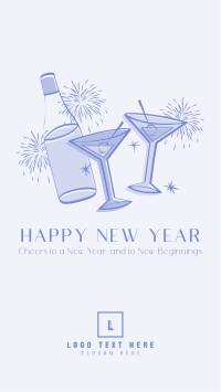 New Year Cheers Facebook Story