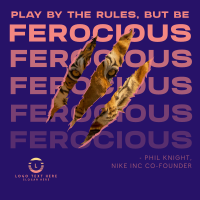 Be Ferocious T-shirt Design