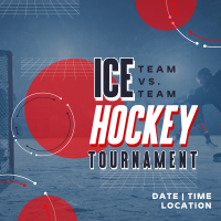 Sporty Ice Hockey Tournament Instagram Post