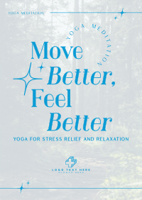 Modern Feel Better Yoga Meditation Poster