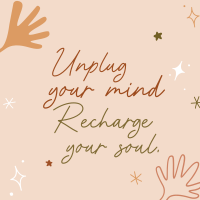 Unplug your mind Instagram Post Design