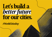 World Cities Day Postcard Design