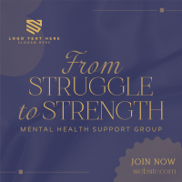 Strength Mental Health Instagram Post Design