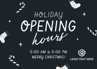 Quirky Holiday Opening Postcard