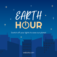 Earth Hour Cityscape Instagram Post Image Preview