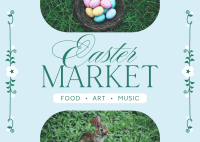 Flowery Easter Market Postcard