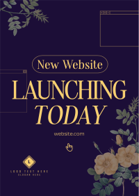 Floral Website Window Poster