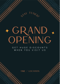 Art Deco Grand Opening Flyer