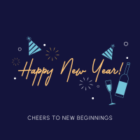 New Year Cheers Instagram Post Image Preview