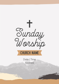 Church Sunday Worship Flyer