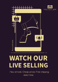 Live Selling Notice Poster