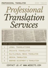 Minimalist Translation Services Poster