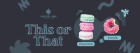 This or That Dessert Facebook Cover Design