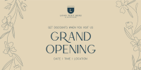 Floral Grand Opening Twitter Post