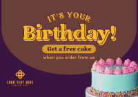 Birthday Cake Promo Postcard