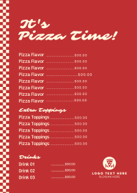 Pizza Time Menu
