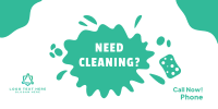 Contact Cleaning Services  Twitter Post