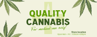 Quality Cannabis Plant Facebook Cover