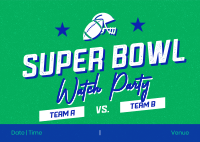 Watch Live Super Bowl Postcard