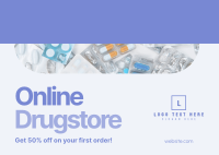 Online Drugstore Promo Postcard