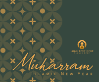 Monogram Muharram Facebook Post Design