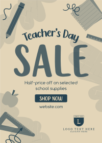 Supplies Sale for Teachers Poster