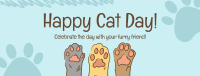 Cat Day Paws Facebook Cover