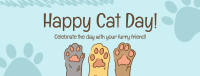 Cat Day Paws Facebook Cover Image Preview