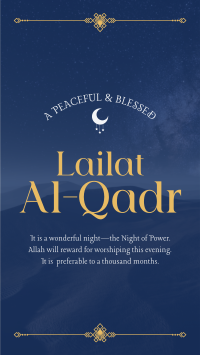 Peaceful Lailat Al-Qadr Facebook Story