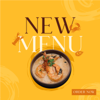 Seafood New Menu Instagram Post Design