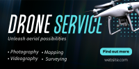 Modern Professional Drone Service Twitter Post Design