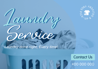 Professional Dry Cleaning Laundry Postcard